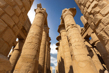 ruins of the largest temple complex of Ancient Egypt - Karnak Temple.