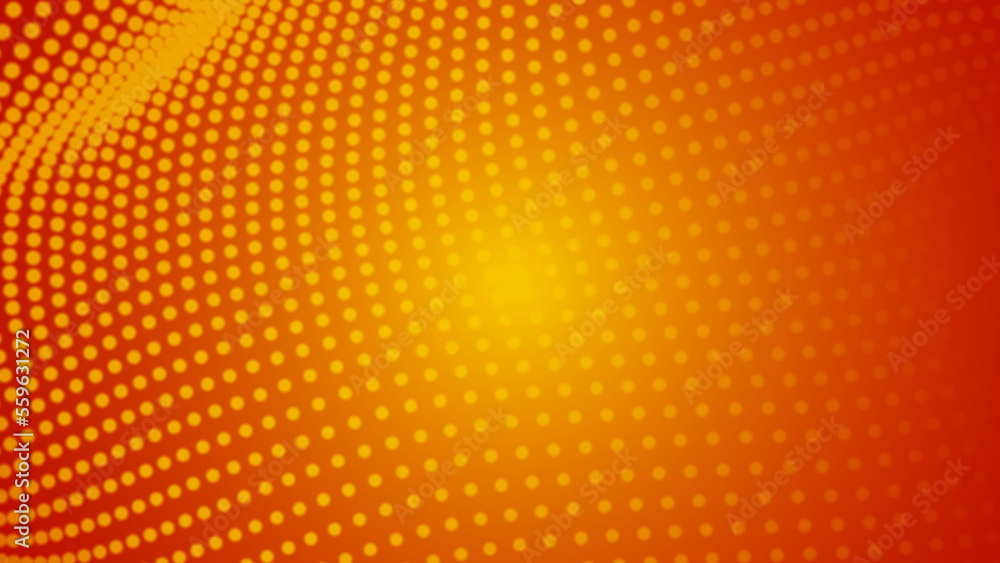 Poster abstract dot orange yellow color wave pattern gradient texture technology background.
