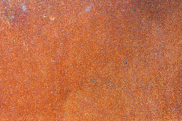Rusty iron. The texture of the old rusty metal sheet. Closeup.