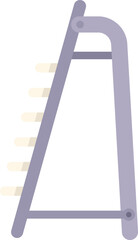 Metal ladder icon flat vector. Step construction. Safety staircase isolated