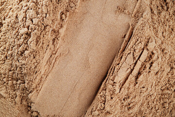 Top view of sandy surface as background