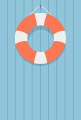 illustration vector graphic of life buoy perfect for posters, pamphlets, wall hangings, decorations, designs, wallpapers, backgrounds, and cards