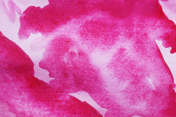 Abstract pink ink painting as background, top view