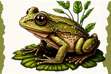 Obraz premium an adorable frog. Generative AI