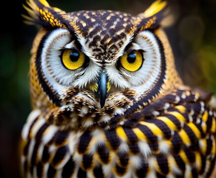 close up portrait of a beautiful owl, animal, background, beak, bird, brown, carnivore, close, closeup, eagle, eye, eyes, face, feather, head, hunter, looking, nature, close up portrait of a beautiful