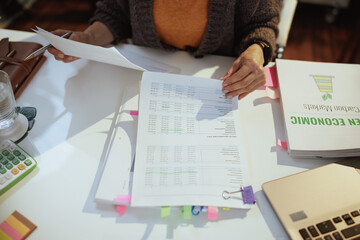 tax time. accountant woman working with documents