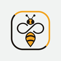 Obraz na płótnie Canvas bee logo illustrations design icon