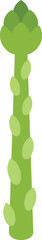 Asparagus bunch icon flat vector. Food plant. Organic salad isolated