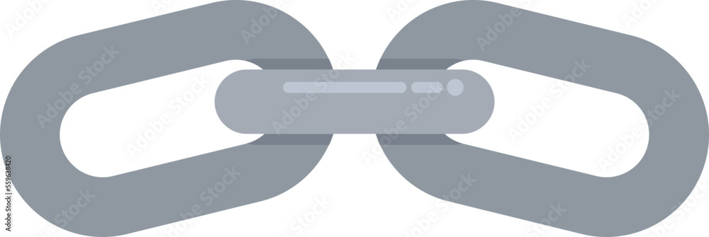 Aufkleber button chain icon flat vector. link web. internet digital isolated
