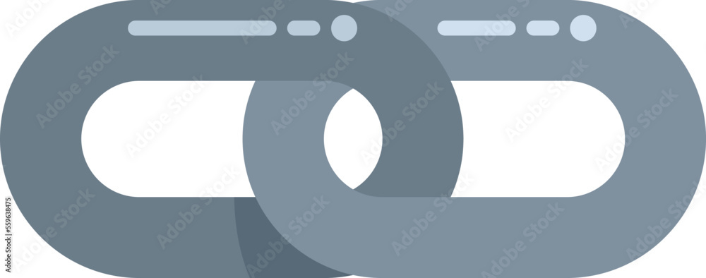 Poster internet chain icon flat vector. web link. network button isolated