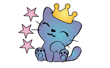 cute kitty with crown