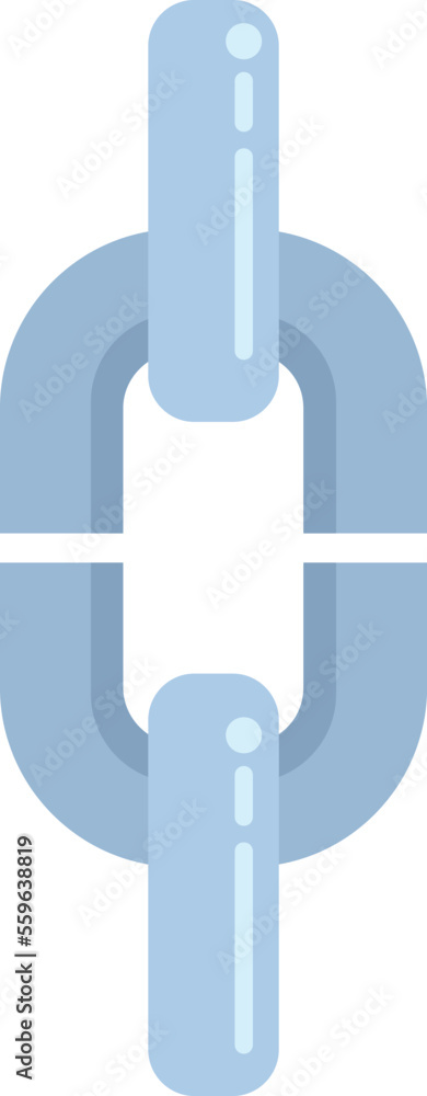 Poster digital chain icon flat vector. web link. internet network isolated