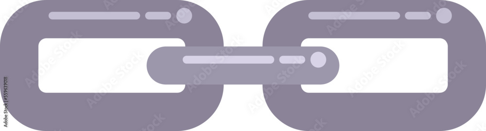 Poster modern chain icon flat vector. web link. internet button isolated