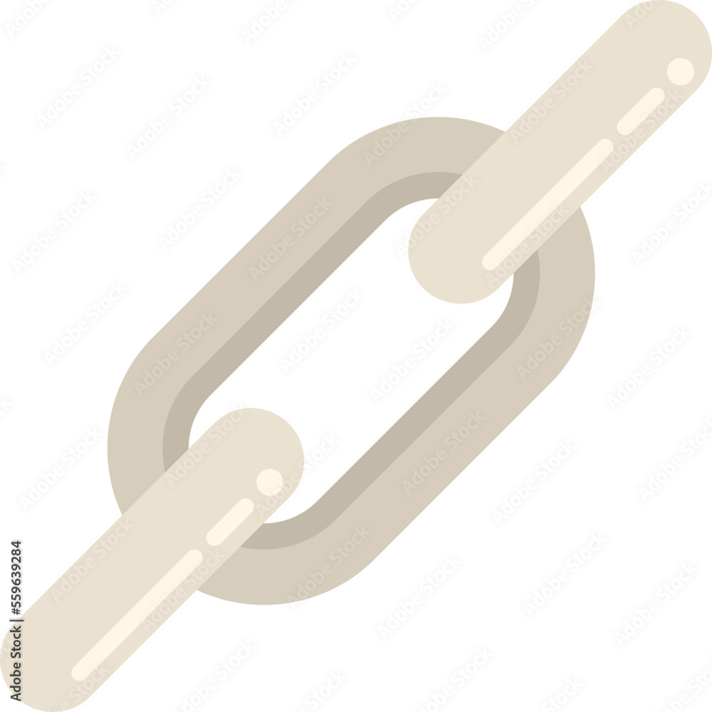 Poster disconnect chain icon flat vector. web link. internet button isolated