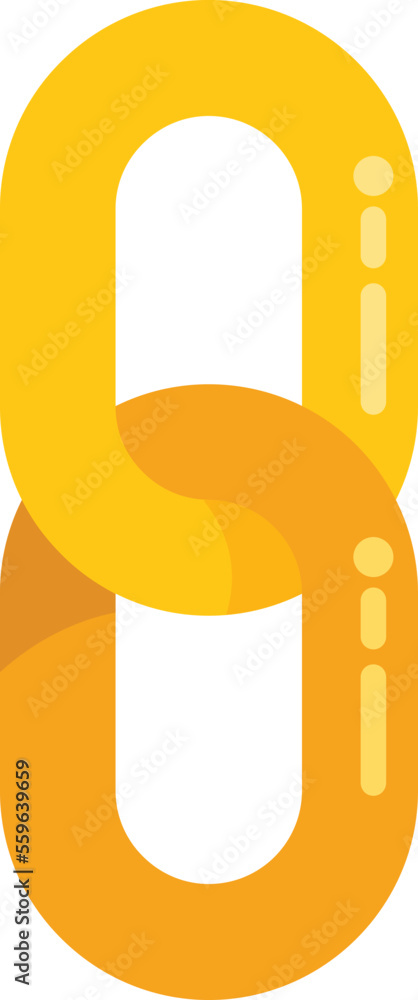 Aufkleber strength chain icon flat vector. web link. modern connection isolated