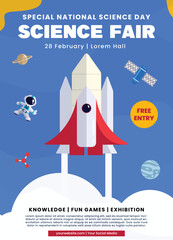 Vector flat of science fair background suitable for, brochure, poster, backdrop and social media