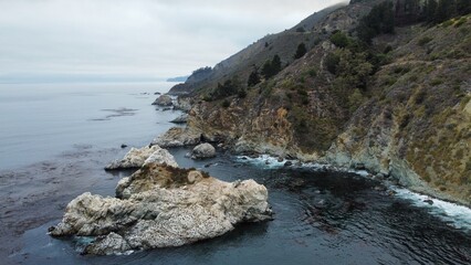 view of the sea from the cliff