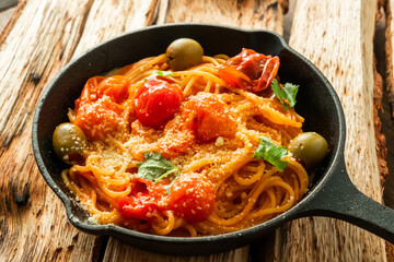 イタリアンパスタ　Fettuccine pasta Italian cuisine