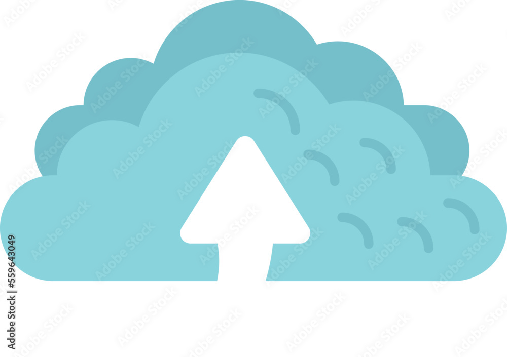 Poster cloud repost icon flat vector. report chart. data document isolated