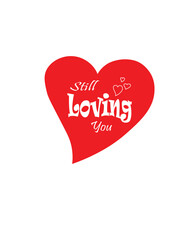 Love and affection theme t-shirt design with white background.