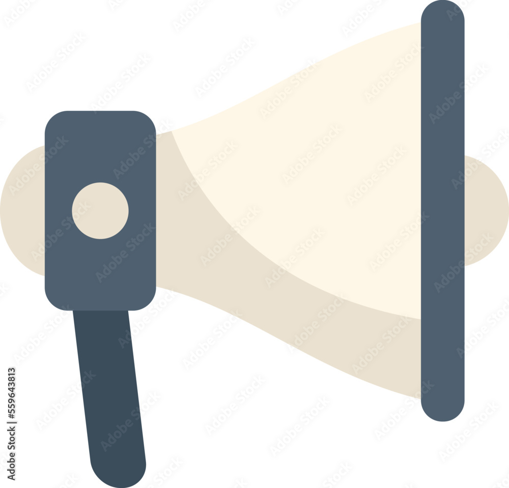 Poster megaphone icon flat vector. report audit. document data isolated