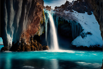 The Majestic Waterfall: A Natural Paradise Generative AI
