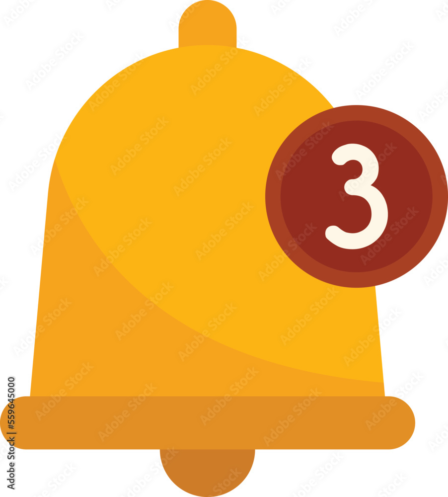 Poster bell notification icon flat vector. email message. send post isolated