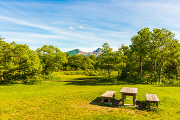 裏磐梯から望む磐梯山