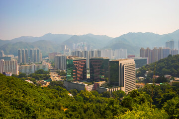 Sha Tin district located in the New Territories, Hong Kong
