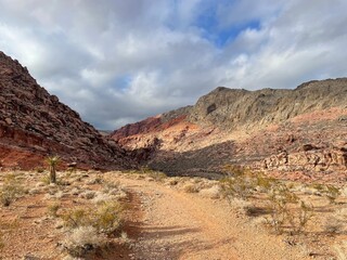 Obraz premium Hiking trail at Red Rock Canyon