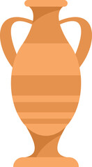 Water amphora icon flat vector. Vase pot. Old pottery isolated