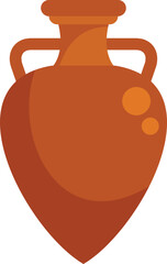 History amphora icon flat vector. Greek pot. Classic art isolated
