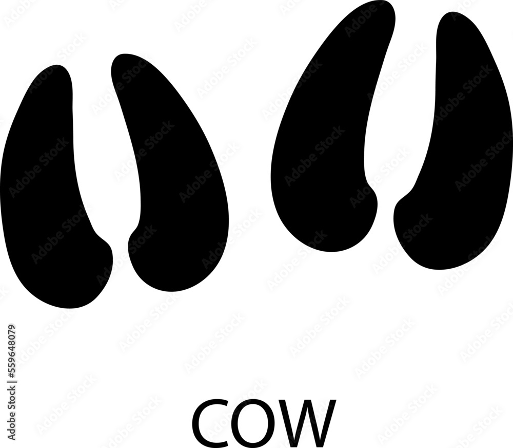Poster cow step icon. simple illustration of cow step vector icon for web on white background..eps