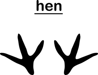 animal hen foot print vector Houndstooth on white background..eps