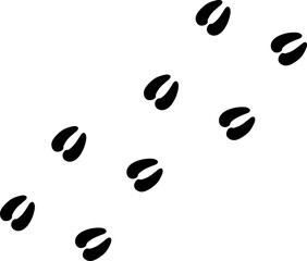 cow foot print illustration on white background..eps