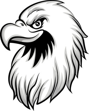Cute eagle head cartoon mascot design Stock Vector | Adobe Stock