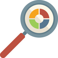 Segment market icon flat vector. Customer chart. Business lead isolated