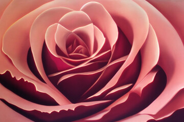 pink rose flower, Generative AI	