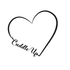 Heart with text Cuddle Up