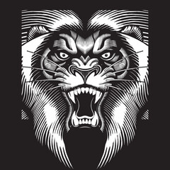 lion head vector