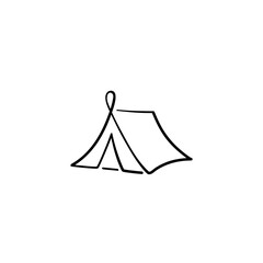 Tent Line Style Icon Design