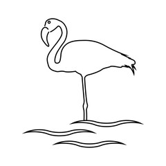 flamingo icon vector