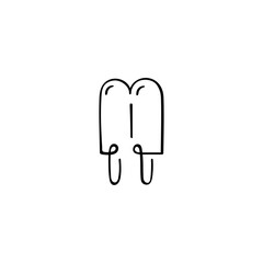 Double Popsicle Line Style Icon Design