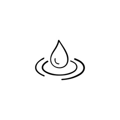Fototapeta premium Water Drop Line Style Icon Design
