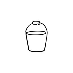 Bucket Line Style Icon Design