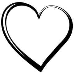 Red heart icon symbol for valentines day