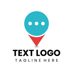 chatmap logomark design flat vector