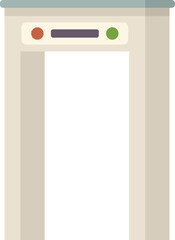 Airport scanner icon flat vector. Flight transfer. Plane travel isolated