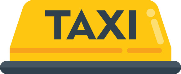 Taxi cab icon flat vector. Airport flight. Travel plane isolated