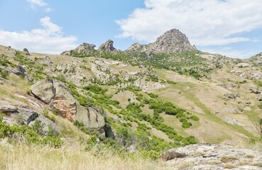 Fototapeta na wymiar Hiking to the Ancient Treskavec Monastery in Prilep, North Macedonia